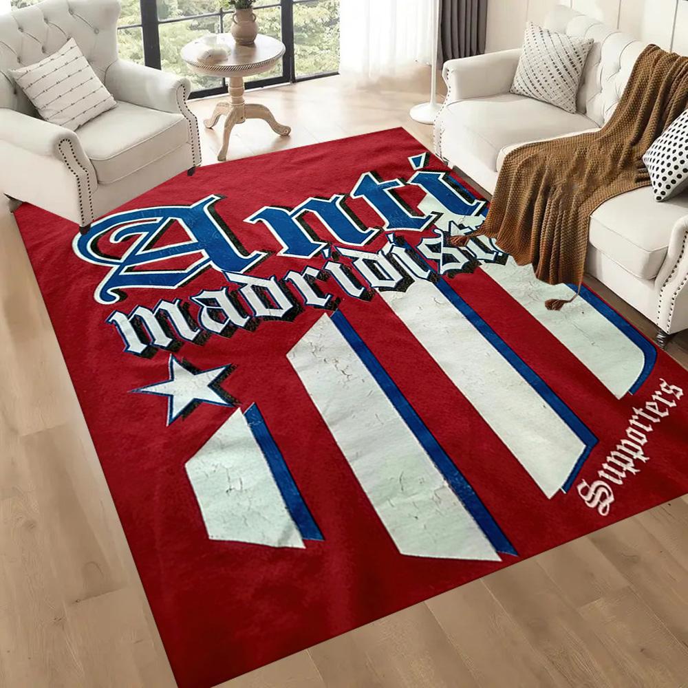 Atletico Madrid Area Rug Perfect For Study Room Balcony Foyer Dormitory Antislip Rug Office Home Decor Perfect Gift For Womenmen