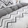 Abstract Geometric Duvet Cover Full Queen Size Wave Pattern Bedding Set Farmhouse Comforter Cover Microfiber Chevron Quilt Cover