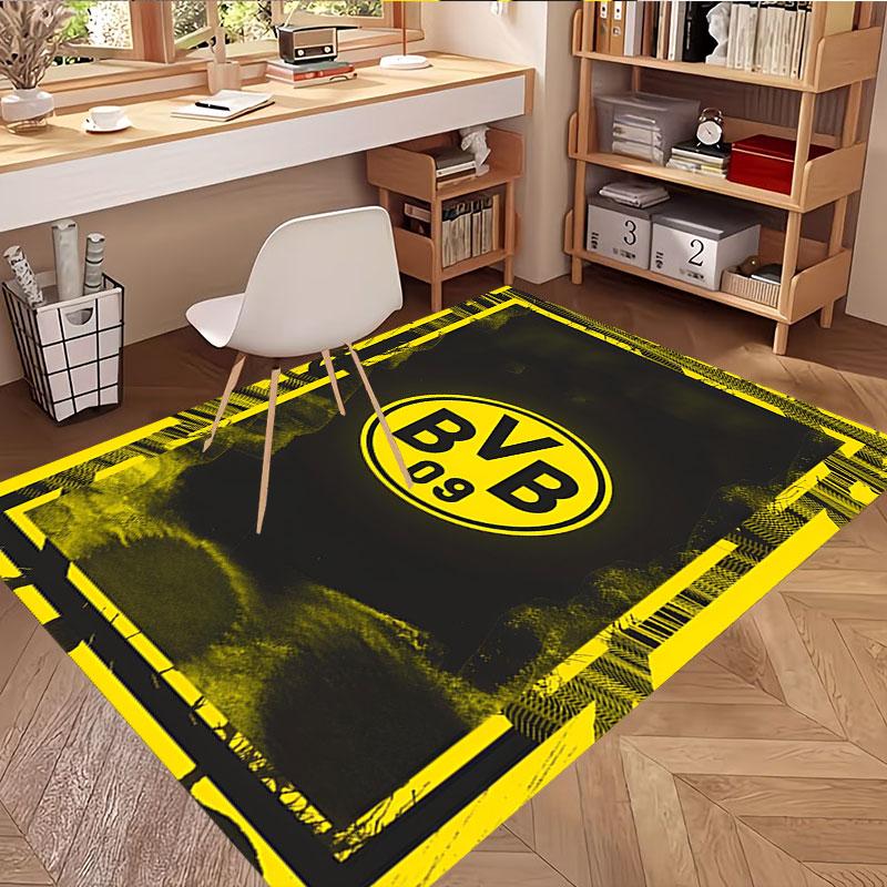 Borussia Dortmund Print Rug, Washable Floor Carpet, For Entryway Dorm Laundry Room Office Study, Home Decor Birthday Christmas Gift