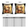 Punch Monkey Hug Stor Cute Baby Macaque Plush Toy Pillowcases Retro Trendy Pillow Case For Office Home Decor Comfy Pillow Cover