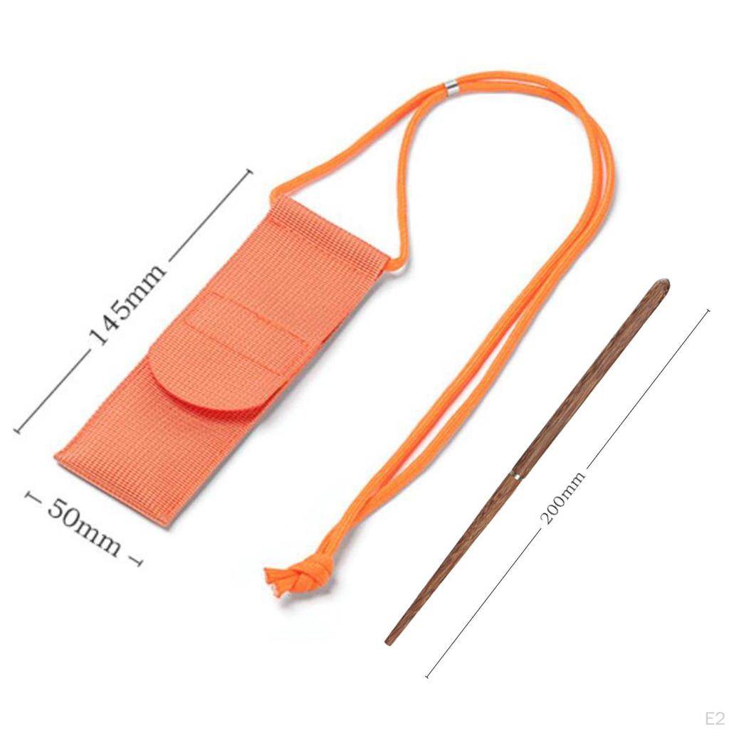 / Separate Stainless Steel Wooden Chopsticks Reusable Travel Foldable with Pouch