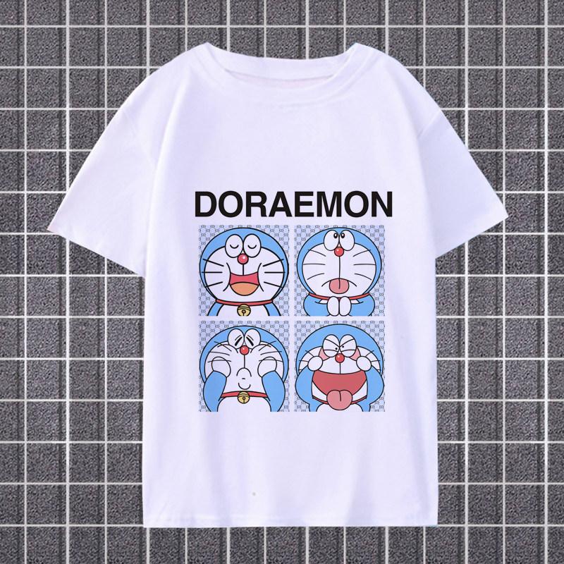 Doraemon Cotton Shortsleeved Tshirt Doraemon Dingding Cat Cartoon Anime Cute Childrens Clothing Summer New Style 100