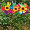 PVC Rotating Sunflower Multistyles Stake Standing Lawn Flower Pinwheel  Outdoor Party Picnic Decor