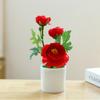 1 STK Hjem Hage Dekor Te Rose 3 Hoder Bord Ornament Falske Blomster Kunstig Blomst Mini Bonsai