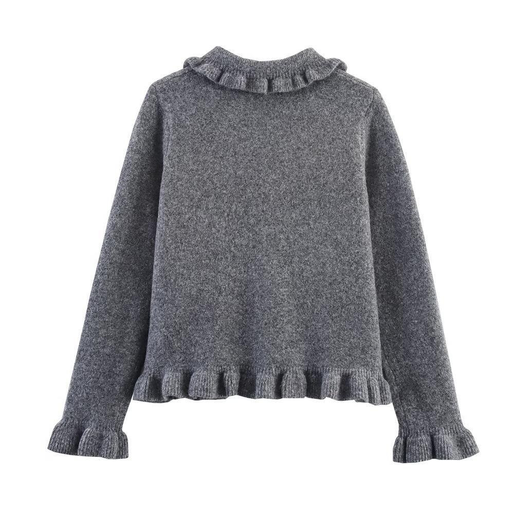 Slim-Fit Layered Knit Cardigan Sweater for Women - Autumn/Winter Fashion
