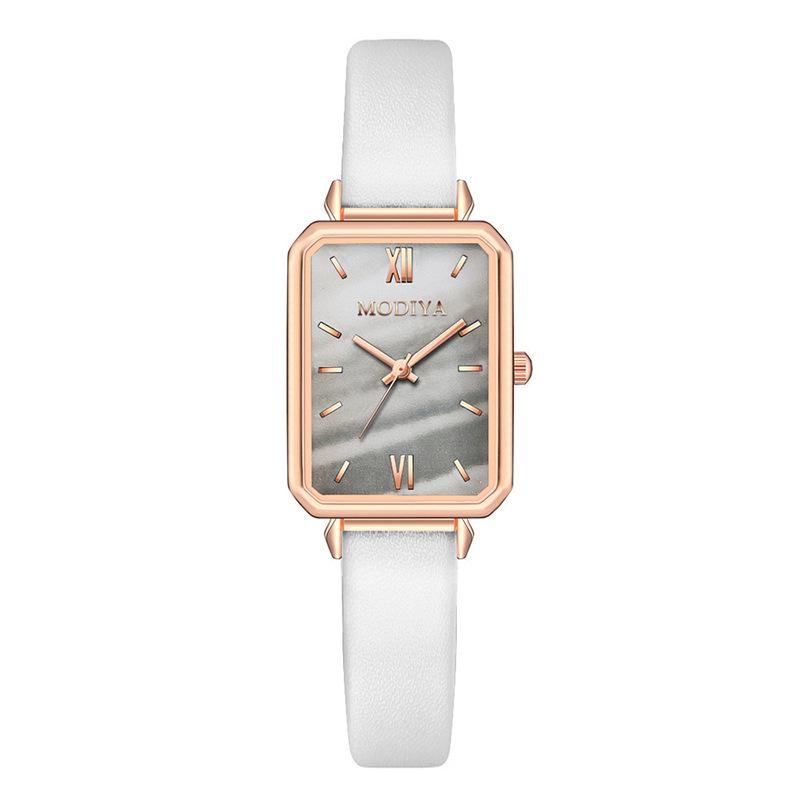 Retro Peacock Green Women's Watch - Square Design, Trendy by TikTok, Perfect for Students and Style Enthusiasts.