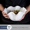 Creative Pure White Ceramic Bowl with Rolled Edges Sauce Dish Dessert Fruit and Vegetable Salad Bowl Tableware Decoration Bowl