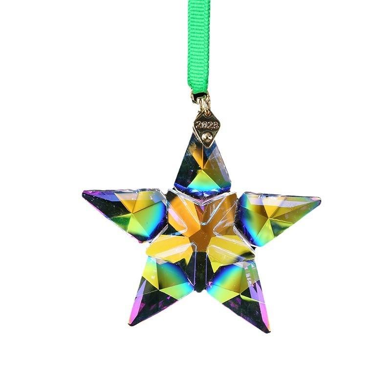 

Автомобильный интерьер Рождественское подвесное украшение Звезда Хрустальный декор Прозрачные цвета Colorful