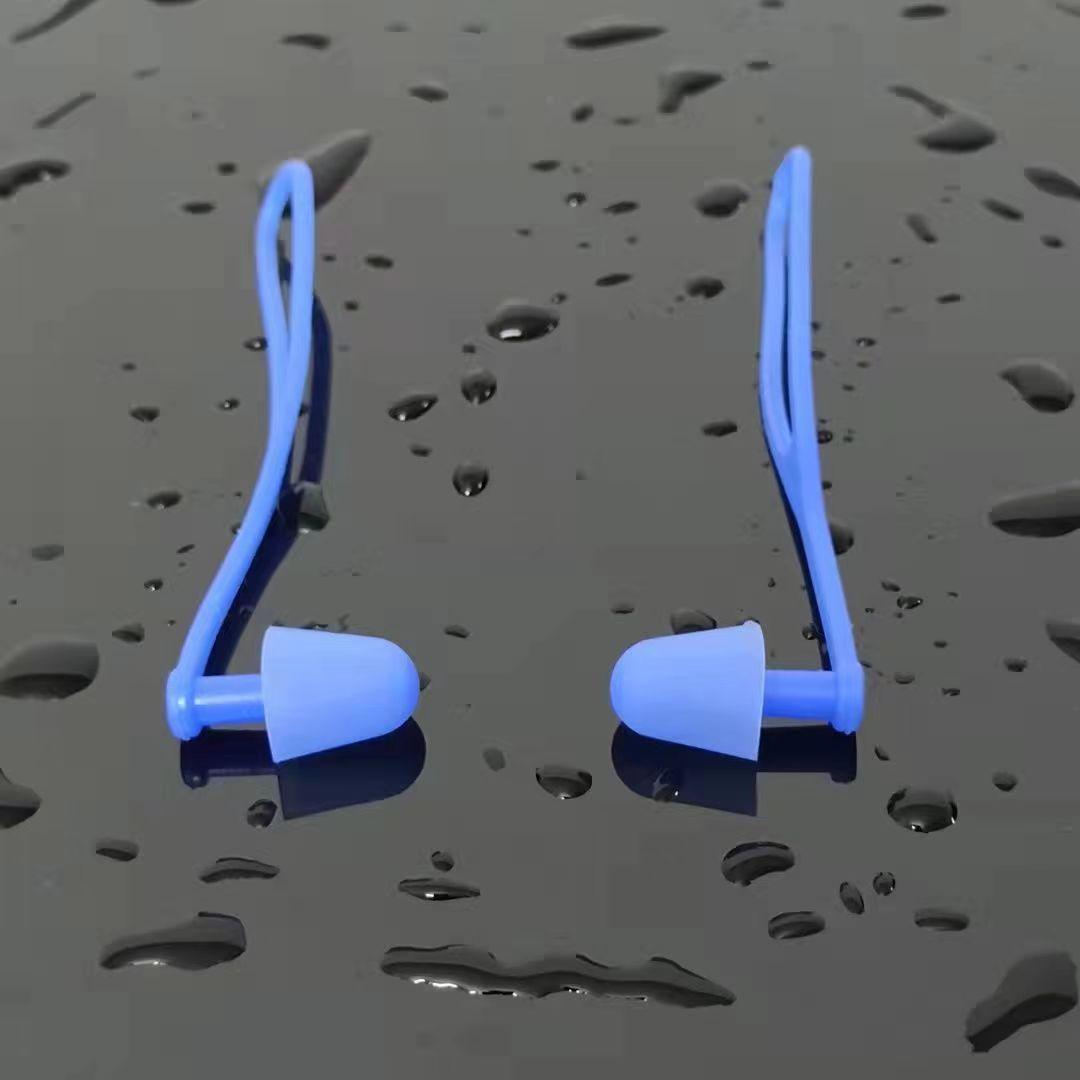 

Профессиональные беруши для плавания с веревкой и зажимом для носа против удушья — предотвращают попадание воды, совместимы с очками для плавания