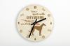 Greyhound, English Greyhound - clock with dog, wooden clock with engraving, personalised clock by Art-Dog