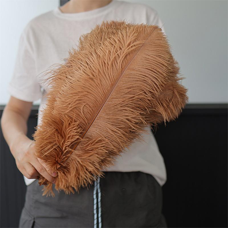 1 pz Piuma di Struzzo Elegante Bianca Soffice per Festa di Matrimonio Stanza di Casa Decorazioni Fai da Te 45-50 cm