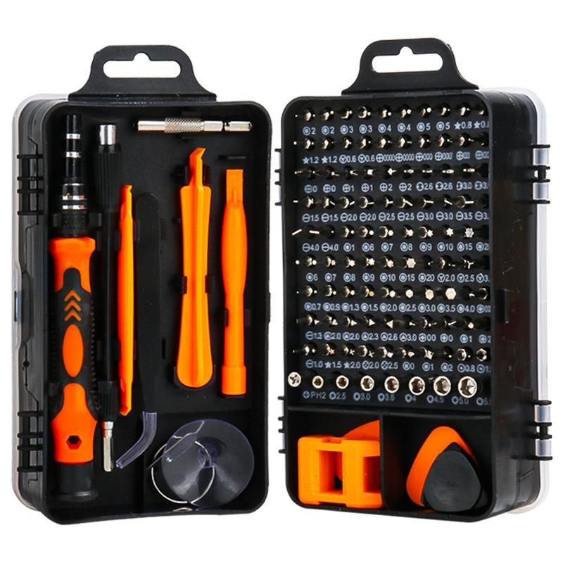 Clock Digital Mobile Phone Disassembly and Maintenance Tool, Carbon Steel Multi-purpose 115-in-1 Affordable Version Screwdriver Set