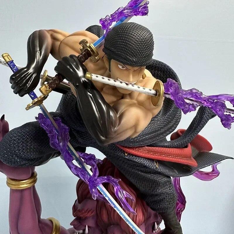 Anime Figure Roronoa Zoro Action Figures Three Thousand Worlds Double Headed PVC Model Collection Ornamen Toys