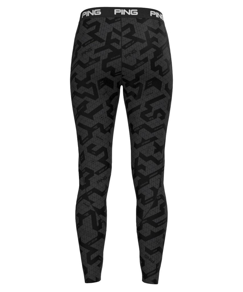 Ping Apparel Women's Golf Leggings (Brand Logo) 622-3283900 011_Black x Gray, Size M