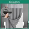 1pc Curtain Hookless Shower Set Doublelayer With Lining Detachable White Waffle For Bathroom Curtains