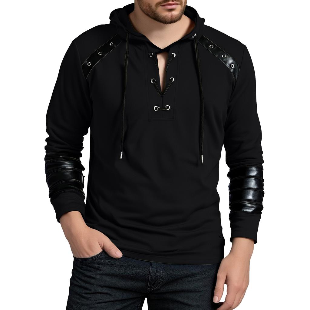 Herren Kapuzenpullover Sportlich Lässig Locker Lässiges Sweatshirt Splicing