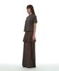Partimento Woman Deconstructed Tee Maxi Skirt_Brown