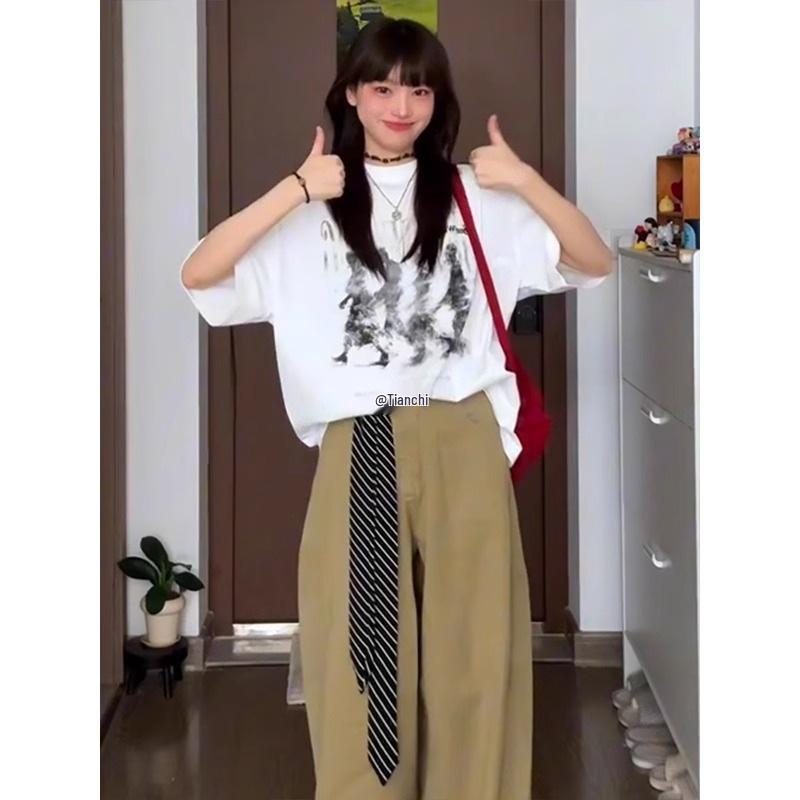 Czarny Paskowany Jedwabny Szal Pasek: Dodatek - Pasek do noszenia w talii i wstążka na szyję do podwójnego użytku