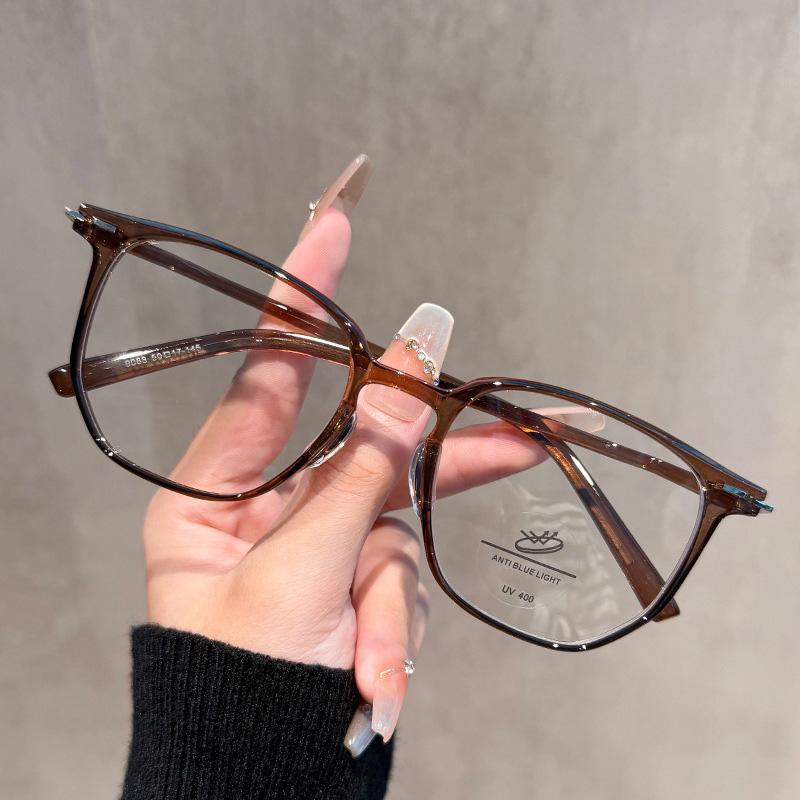 

Latest Large-frame Anti-blue Lightweight Eyeglasses For Female Can Match With Vintage Internet Celebrity No Makeup Myopia Eyeglasses Frames MH9088