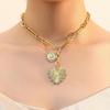 4555cm Chunky Gold Necklace for Women, Heart Pendants Necklace Sun Flower Necklace Fashion Hip Hop Choker Gift