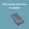 3.0V 220MA Solar Panel with Wire Dripping Glues Plate Solar Epoxy Panel Polysilicon Board Solar System Module Enduring