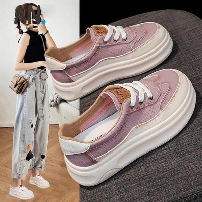 Super angesagte lässige Damen-Plateauschuhe für Sommer und Herbst, neue vielseitige Sport-Board-Schuhe für Damen