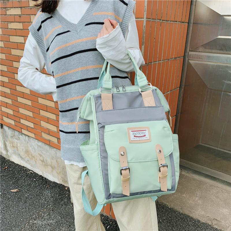 

Сумка женская новая японская студенческая модная сумка рюкзак-пончик женский студенческий портативный рюкзак зелёный