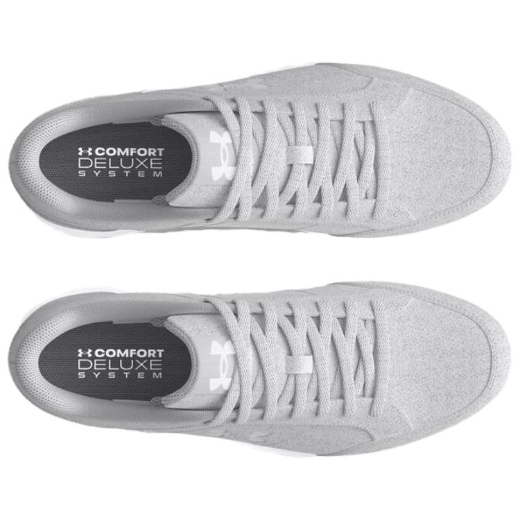 Under Armour Men's Official Suede Casual Shoes Overcast Gray White 3028632-100