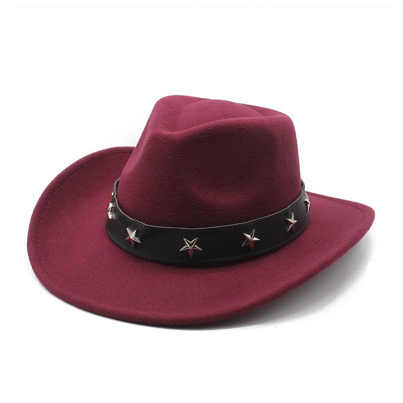 Minority Woolen Hat Men And Women Couple Hat Woolen Western Cowboy Top Hat Tide