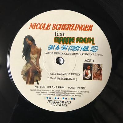 12inch Record NICOLE SCHERZINGER MANNIE FRESH  On  On Hey Mr. DJMega Remix Cl NS100 NOT ON LABEL 2008 Europe Rap  HipHopRB Used