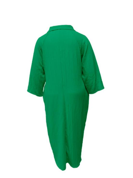 European Cross-Border Extra Large V-Neck Dress - Solid Color, Modern Style, Light Luxury