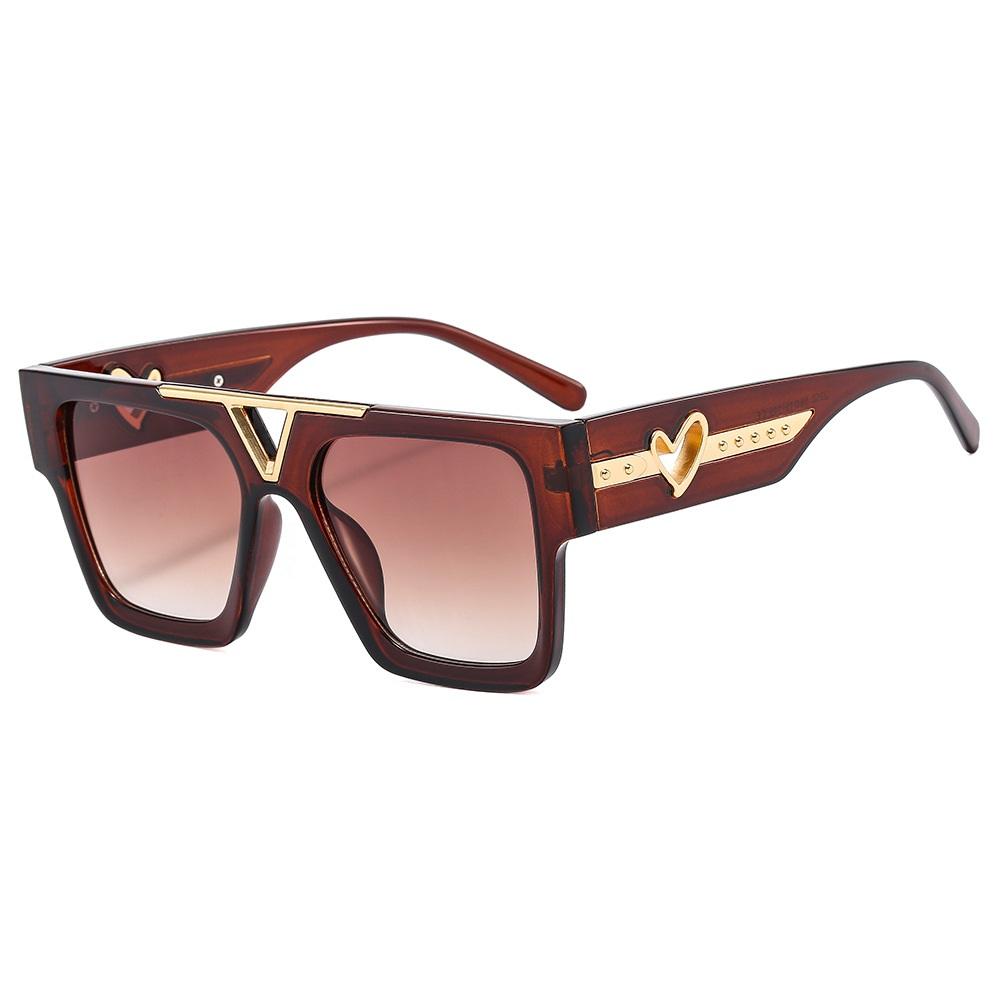 New Luxury Glamour Sunglasses For Men And Women Love Designer Brand Glasses Unisex Fashion Square Shades UV400