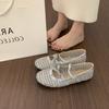 Xieyiren niche evening breeze hollowed-out woven Mary Jane shoes versatile not tired feet ballet single shoes women