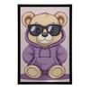 Plakat Miś W Fioletowym Hoodie Plakat Miś W Fioletowym Hoodie, 70X100 Cm, Bez Ramy, Płótno Premium Na Blejtramie