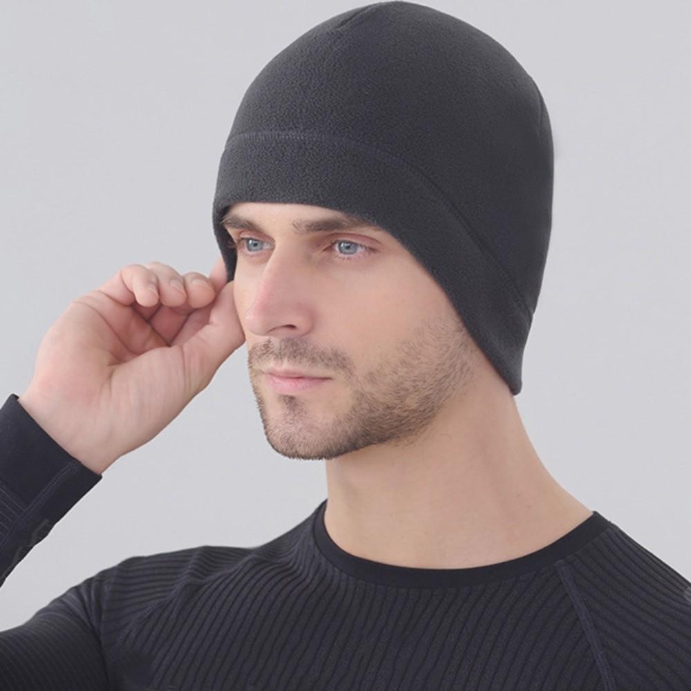 Warmer Running Winter Sport Cap Solid Color Outdoor Warm Hat Winter Running Hats  Winter Autumn
