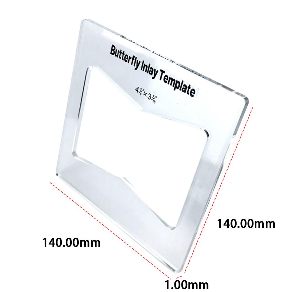 Router Slotting Auxiliary Tool Clear Slot Cutting Wood Bow Tie Template Router Template Bowtie Inlay Template for Decorative