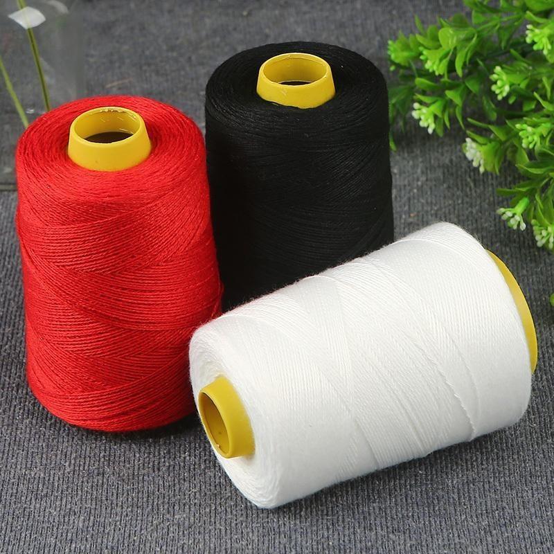 White 3-Ply Quilting Thread: Thick Handmade Cotton for Household Sewing