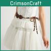 Shape Beads Flower Leather Waist Belt For Dress Accessories Gift Fashion