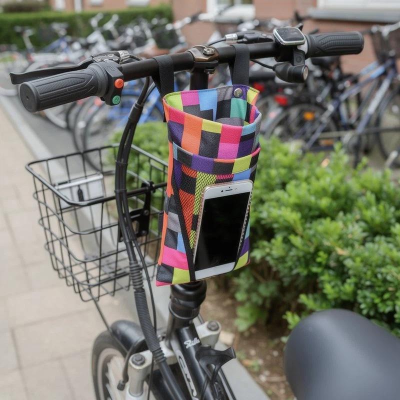 Bicycle Storage Bag Detachable Front Handle Basket Large Capacity Pocket Fits Bicycle Motorcycle Phone Bag Accessory