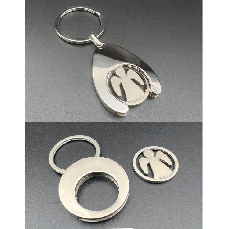 Schutzengel Schlüsselanhänger Silber Metall Anhänger für Autoschlüssel Segnungsanhänger Schmuck