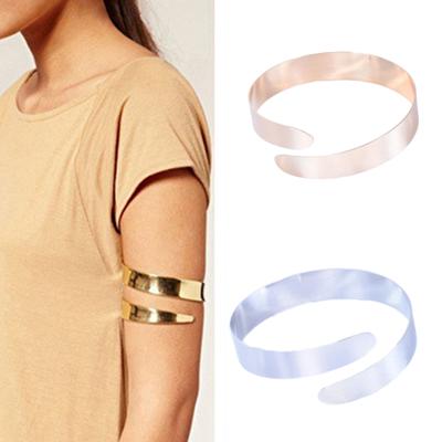 Women's Punk Simple Coiled Spiral Upper Arm Cuff Armlet Armband Bangle Bracelet