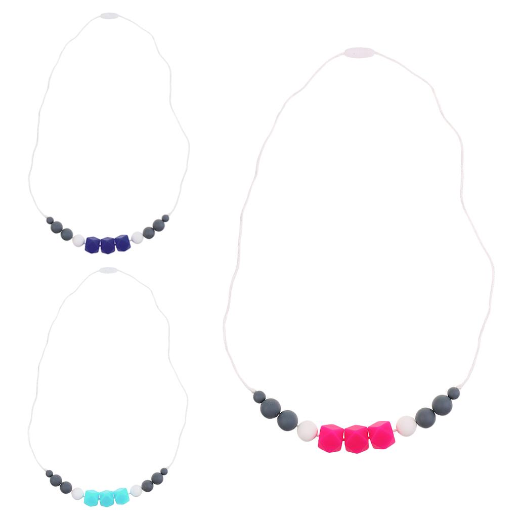 1pc Silicone Nursing Teething Chewable Teething Necklace Toy
