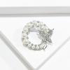 Korean Pearl Butterfly Brooch: Exquisite Pin for Women's High-End Silk Scarves