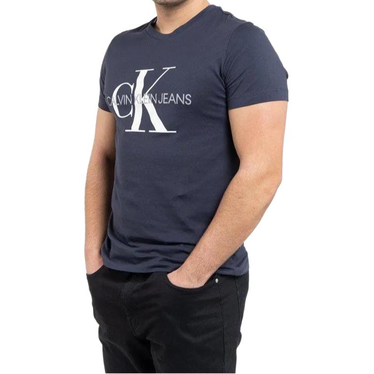 Calvin Klein Comfortable Versatile Letter Print Short Sleeve T-Shirt Men Tops Dark-Blue J30J314314-CHW