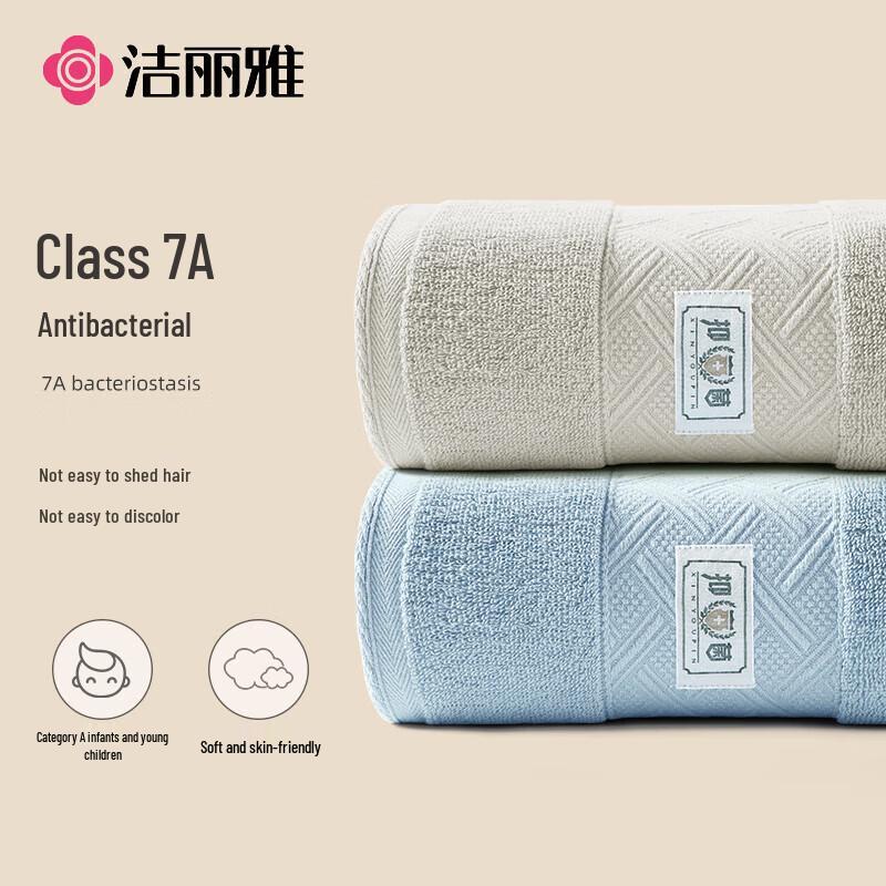 JIE LI YA Soft Cotton Face Towel 2-Pack