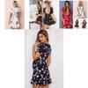 Womens Boho Floral Chiffon Summer Party Dress Elegant Short Mini Sundress For Beach And Evening Wear