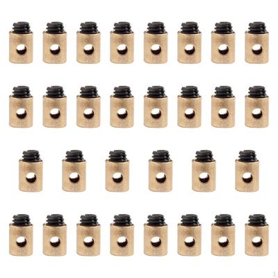 30Pcs Solderless Throttle Cable Connectors Attachments Spare Parts & Brake End Clamps