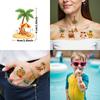63pcs Temporary Tattoo Summer Icons Waterproof Long-lasting Body Stickers Hawaii Designs Temporary Tattoo Stickers For Arms