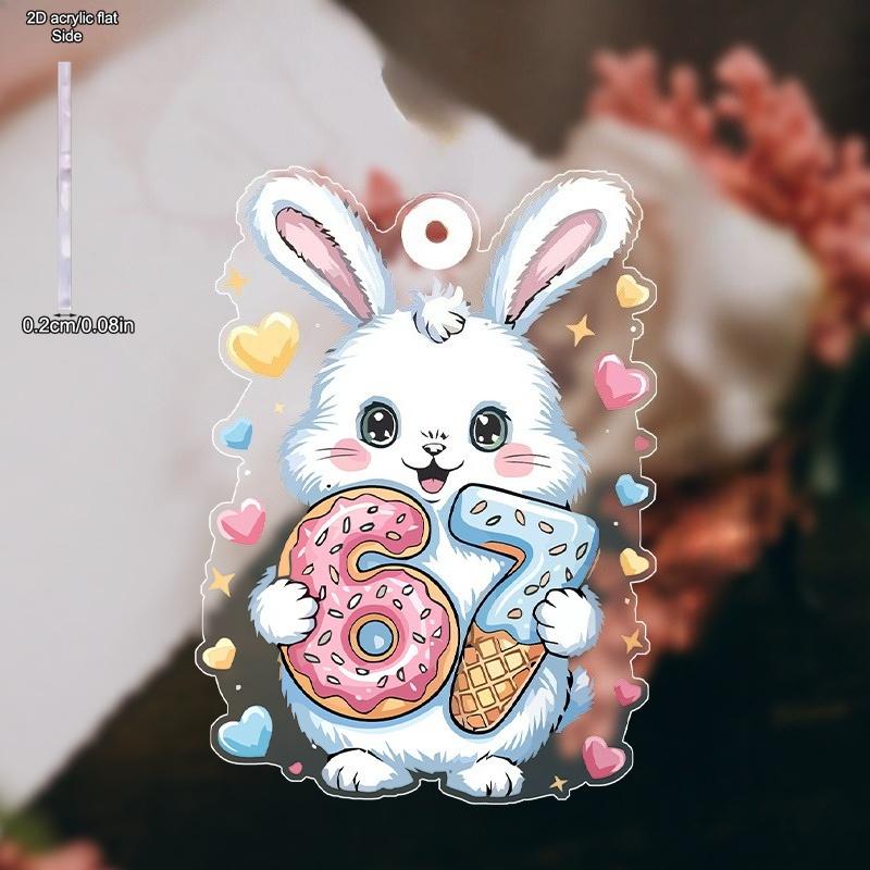 Easter Hanging Ornament with Adorable Easter Bunny & 67 Pattern, No Electricity Needed, Nurseries, Vintage Home Decor Wall for Bar Kitchen, Restauran
