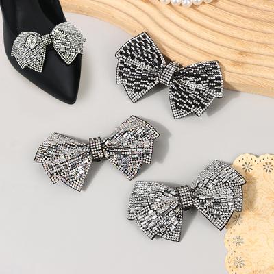 1 Stück Luxus Schleifen Schuhschnalle Glänzender SchleifenSchuhclip Hochzeit Brautschuhe Dekoration High Heel Charms Schmuck